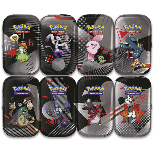 Scarlet & Violet - Black Volt & White Flare Mini Tin Display - PREVENTA