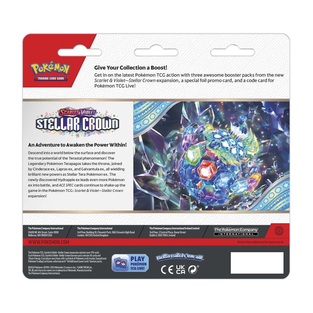 Scarlet & Violet-Stellar Crown 3 Booster Packs & Tinkaton Promo Card