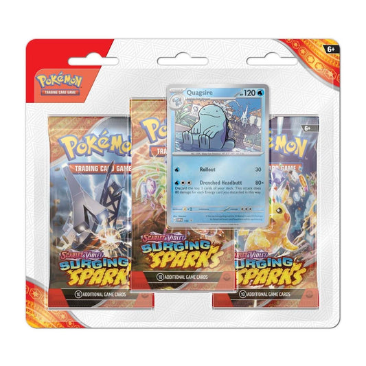 Scarlet & Violet-Surging Sparks 3 Booster Packs & Quagsire/Zapdos Promo Card