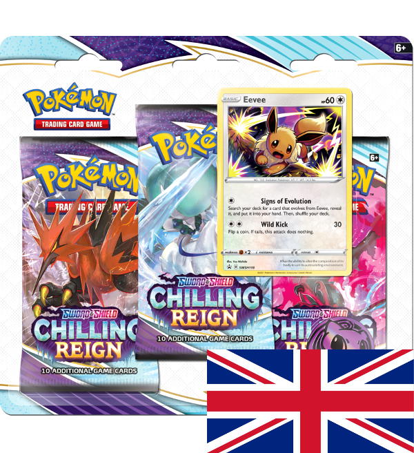 Pokemon Chilling Reign - 3-Pack-Blister Eevee