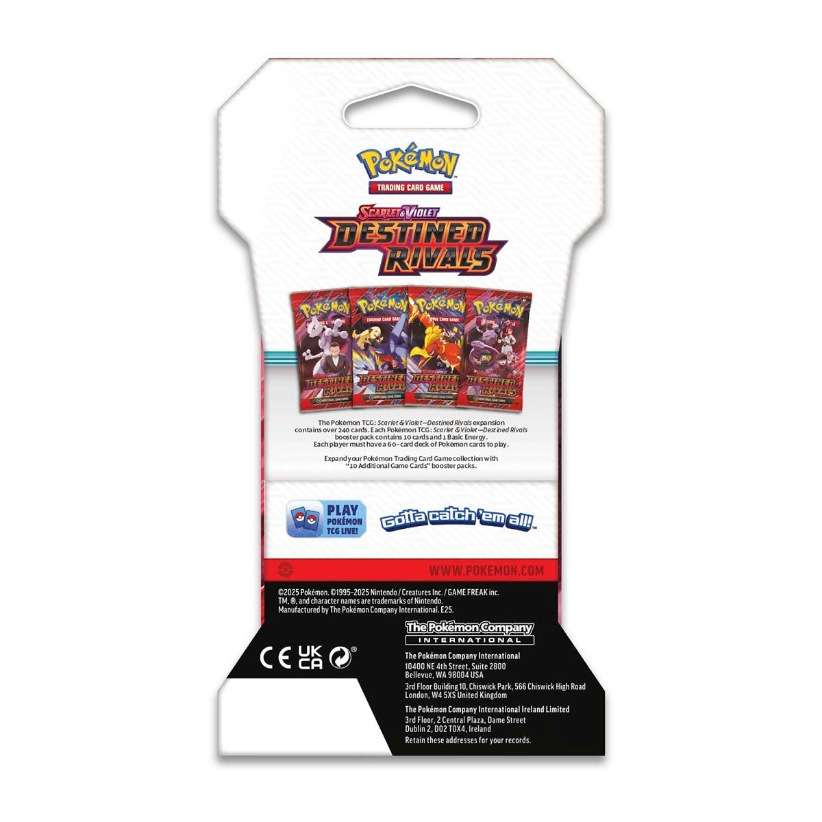 Scarlet & Violet-Destined Rivals Sleeved Booster Pack (10 Cards)