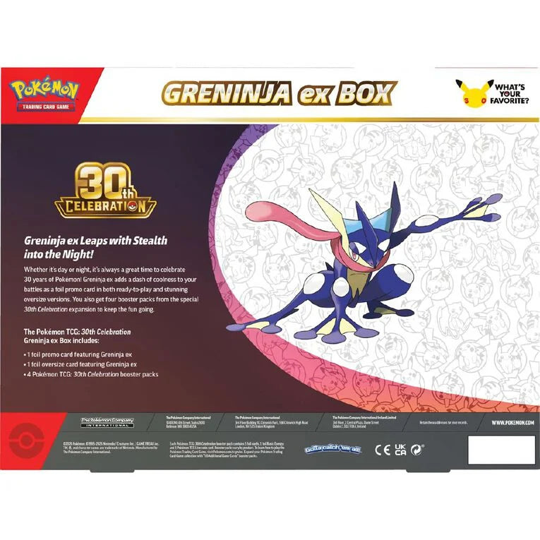 Pokémon TCG: 30 Aniversario Especial Pokémon Ex Box (Greninja & Sylveon)