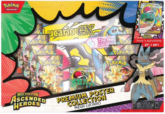 Mega Evolution Ascended Heroes - Premium Poster Collection (Mega Lucario) - PREVENTA