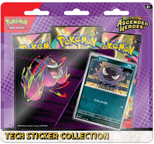 Mega Evolution Ascended Heroes - Tech Sticker Collection ( Gastly ) - PREVENTA