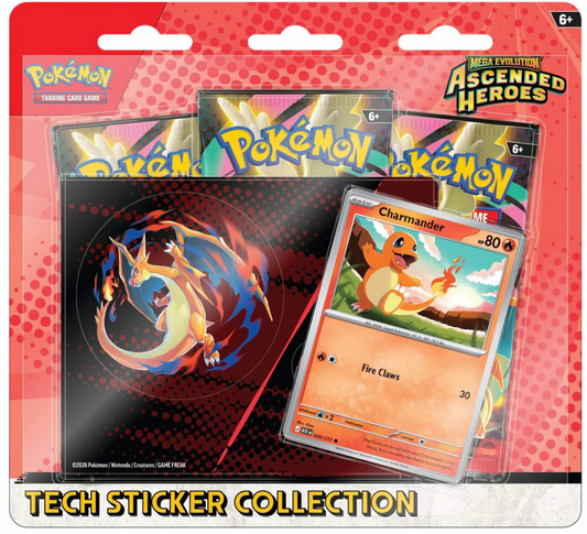 Mega Evolution Ascended Heroes - Tech Sticker Collection ( Charmander) - PREVENTA