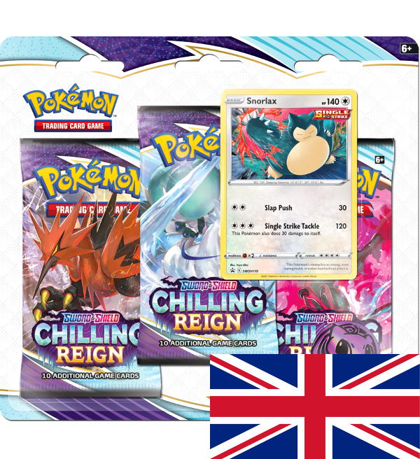 Pokemon Chilling Reign - 3-Pack-Blister Snorlax