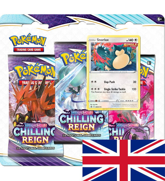 Pokemon Chilling Reign - 3-Pack-Blister Snorlax
