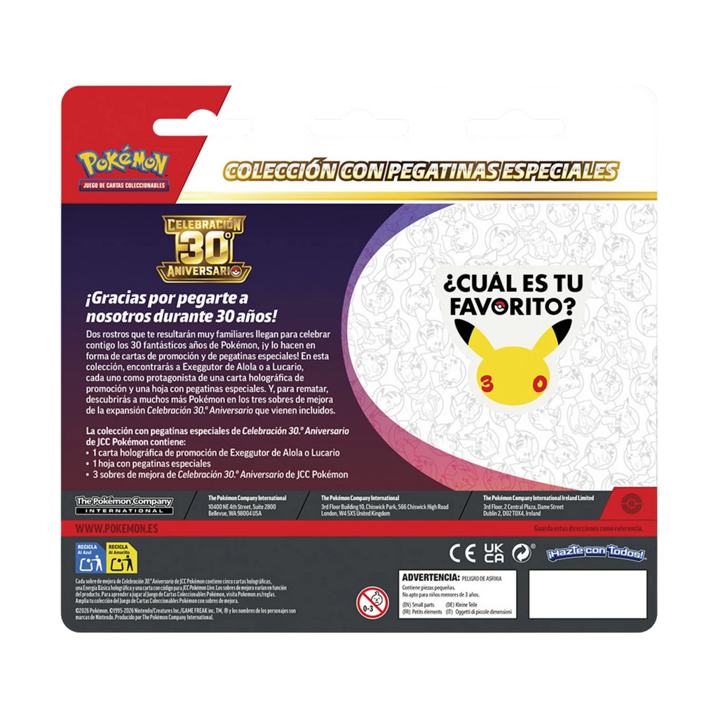 Pokémon TCG: 30 Aniversario Especial Pokémon Tech Sticker