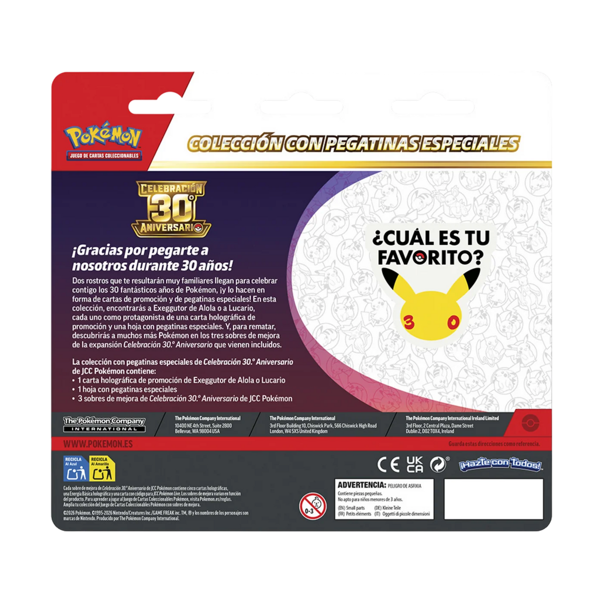 Pokémon TCG: 30 Aniversario Especial Pokémon Tech Sticker