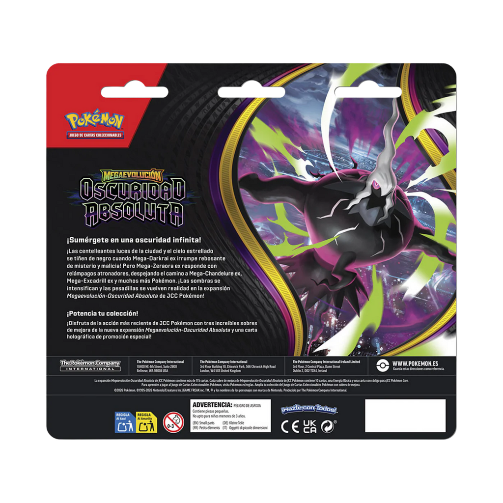 Pokémon TCG: Mega Evolution - Pitch Black Blister x 3
