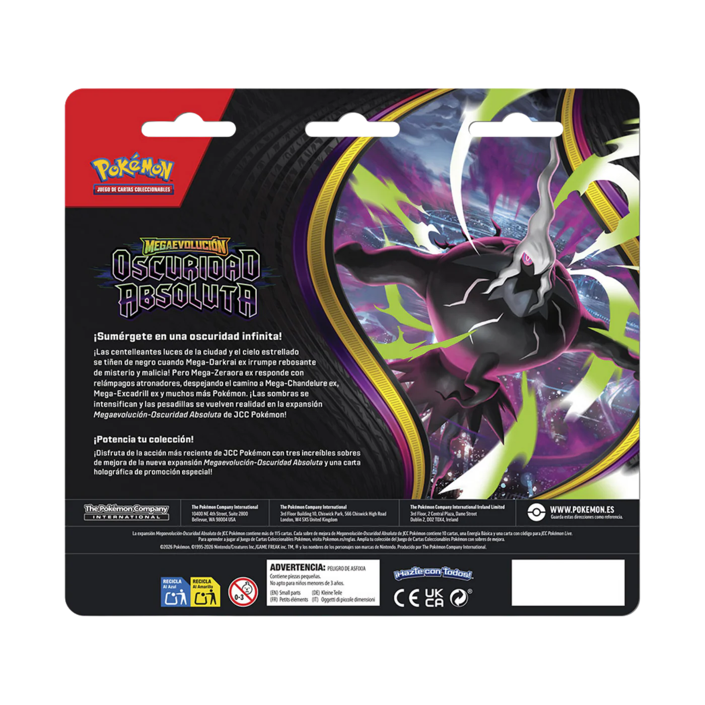 Pokémon TCG: Mega Evolution - Pitch Black Blister x 3