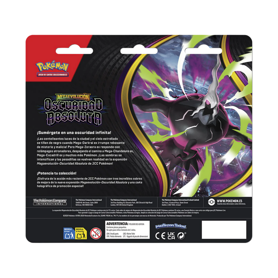 Pokémon TCG: Mega Evolution - Pitch Black Blister x 3