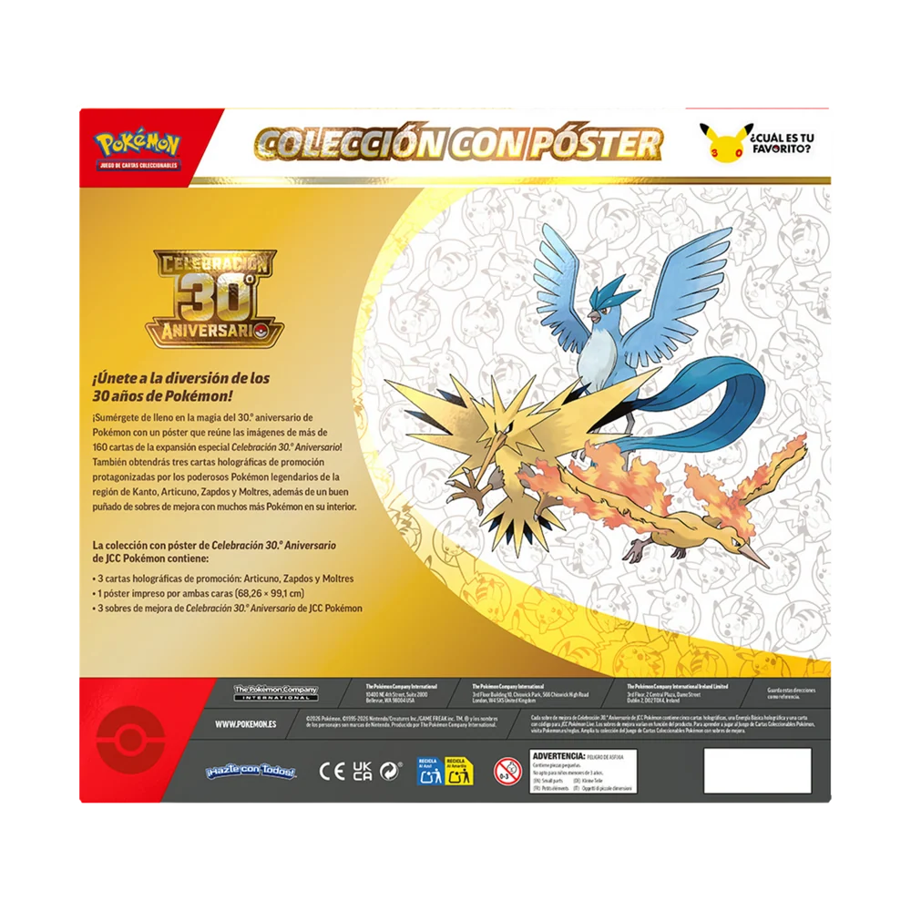 Pokémon TCG: 30 Aniversario Especial Pokémon Poster Collection